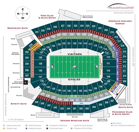 lincoln financial field seating chart